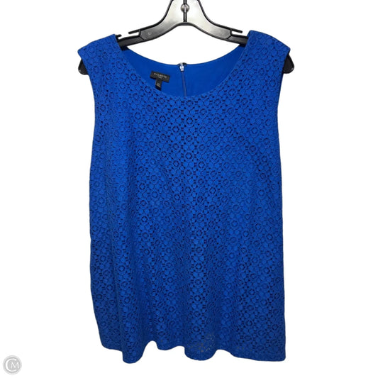 Top Sleeveless By Talbots In Blue, Size: 2x