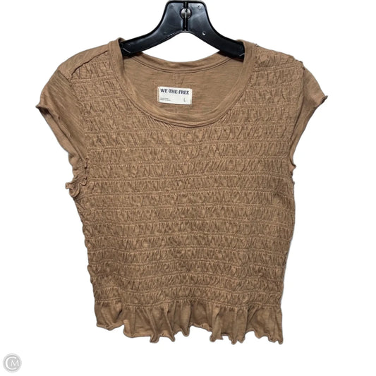 Top Short Sleeve By We The Free In Tan, Size: L