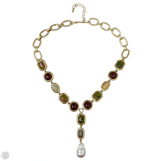 Freshwater Pearls & Semi Precious Stones Y Necklace By Camila Coelho
