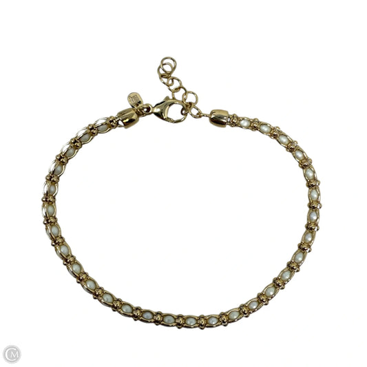 Italian Gold Over Sterling Silver & Pearl Bracelet By Dyadema Mentor