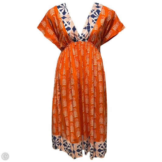 Milla Caftan Dress Casual Maxi By Marea In Vertical Floral Vine, Size: M