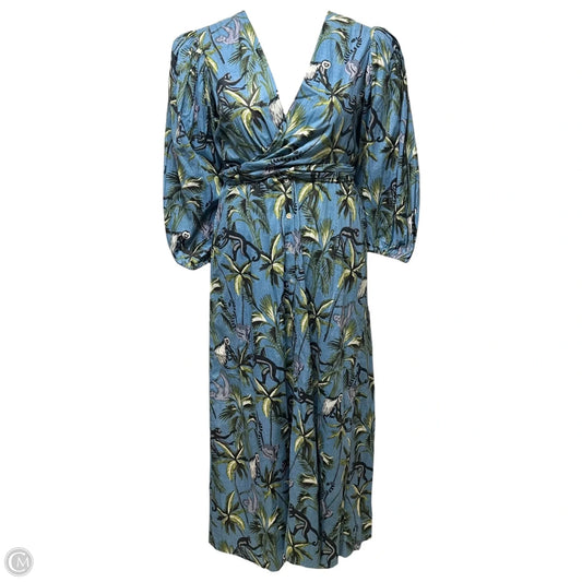 Monkey Wrap Dress Casual Maxi By Guadalupe In Animal Print, Size: L