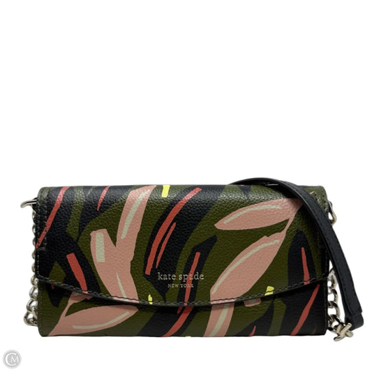 Eva Modern Feather Wallet On A Chain In Green Multi Designer By Kate Spade, Size: Small