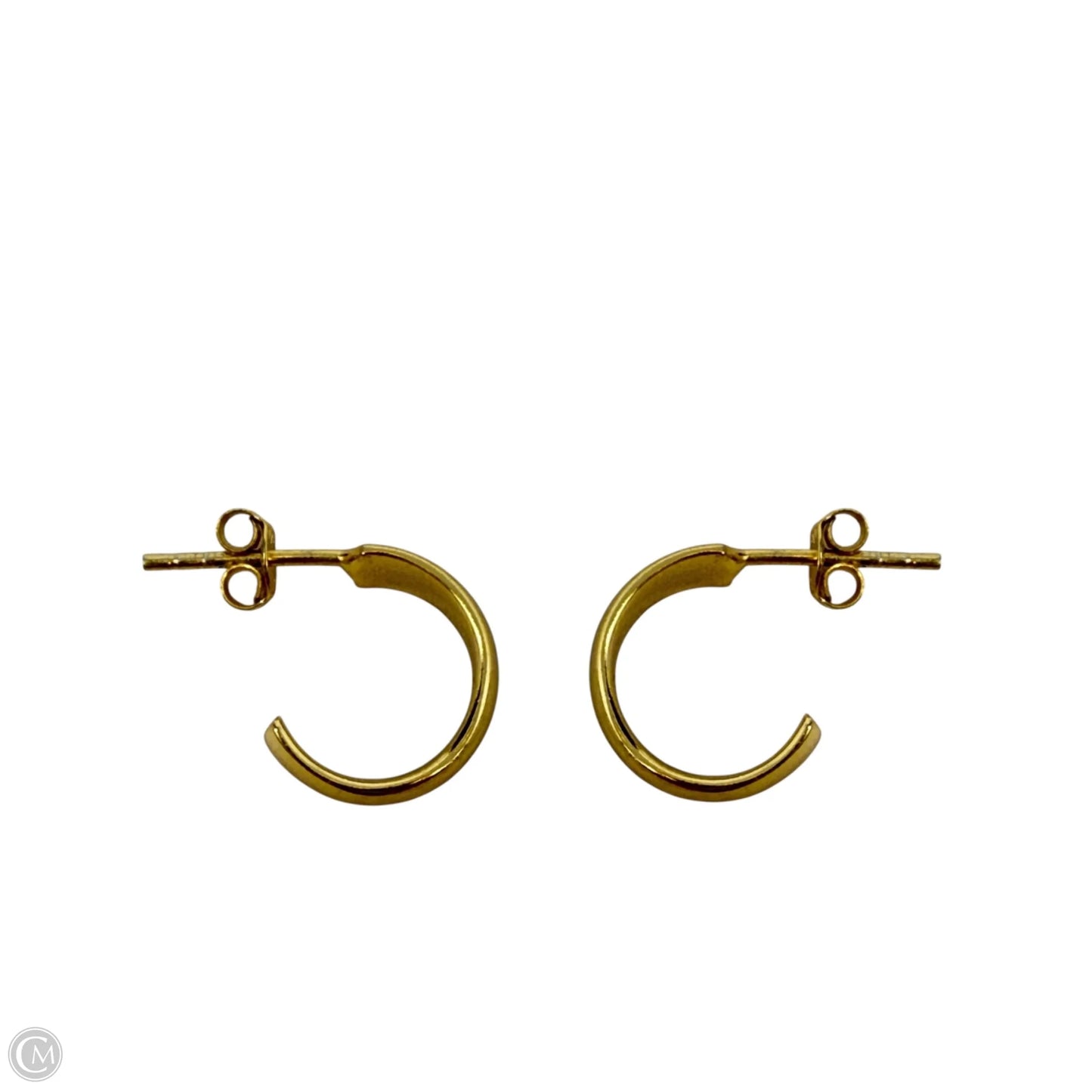Gold Over Sterling Silver Tiny Hoop Earrings