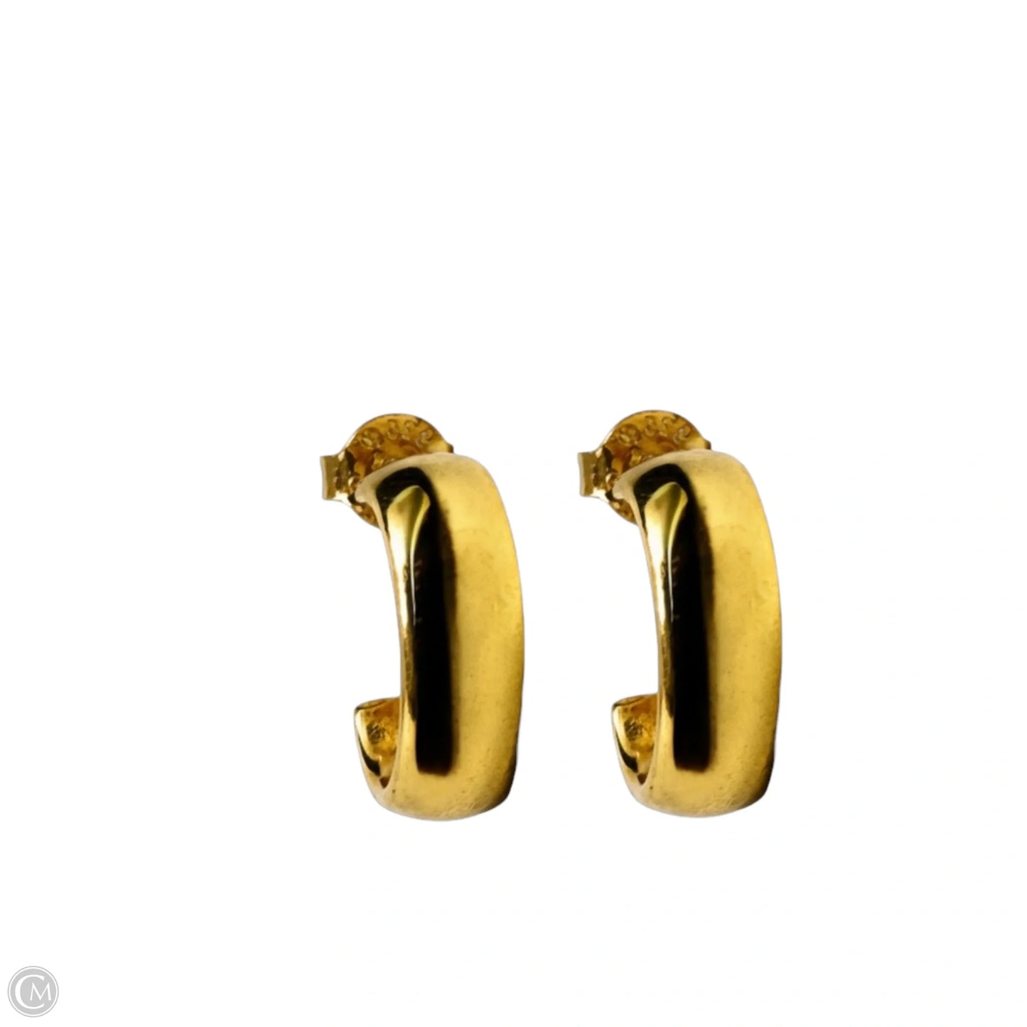 Gold Over Sterling Silver Tiny Hoop Earrings