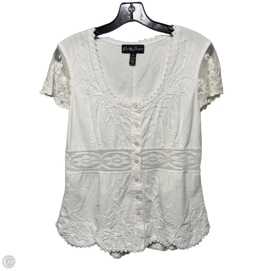 Top Short Sleeve By Getty Zueger In White, Size: Xl