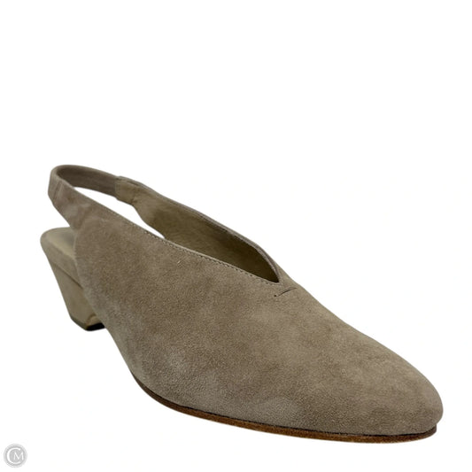 Gatwick Suede Slingback Pumps By Eileen Fisher In Taupe, Size: 8.5