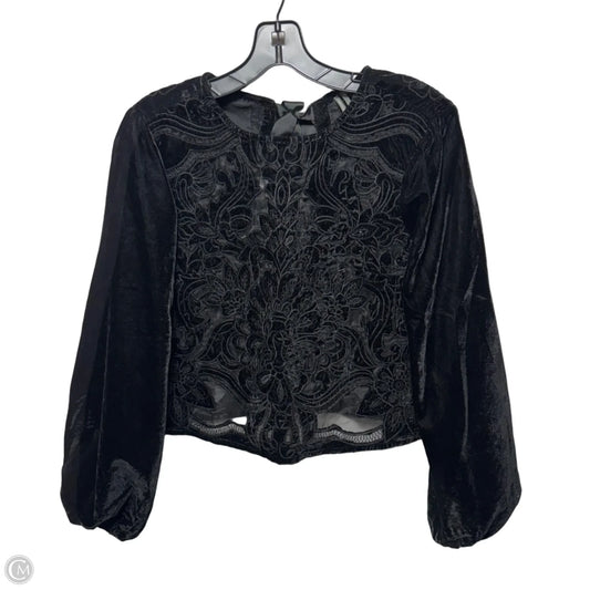Top Long Sleeve By Anthropologie In Black, Size: Xs