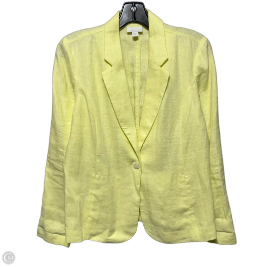 Linen Blazer By J. Jill In Yellow, Size: Xs
