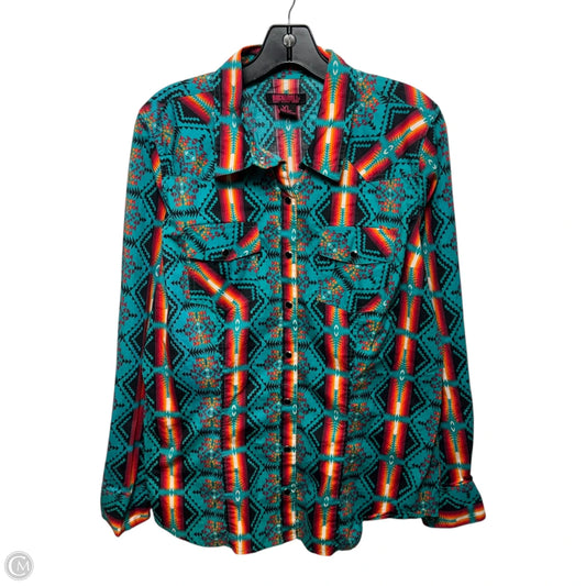 Top Long Sleeve By Rock & Roll In Multi-colored, Size: Xl