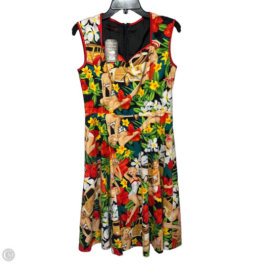 Rockabilly Dress Casual Midi By Rockabillygirlz In Multi-colored, Size: 10