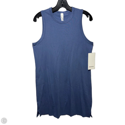 Classic Fit Cotton Blend Dress Athletic Dress By Lululemon In Blue, Size: 8