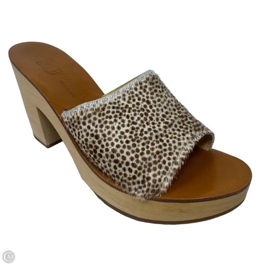 Fiscus Sandals Heels Block By K Jacques In Animal Print, Size: 7.5