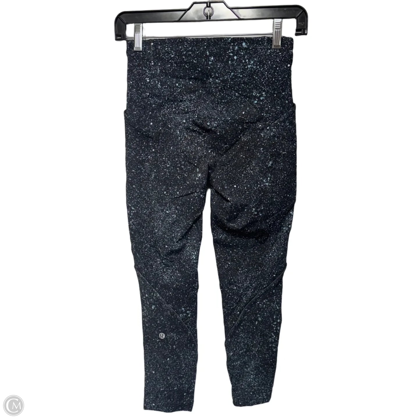 Athletic Leggings By Lululemon In Black & Blue, Size: 4