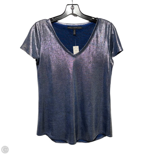 Metallic Top Short Sleeve By White House Black Market In Blue, Size: Xs