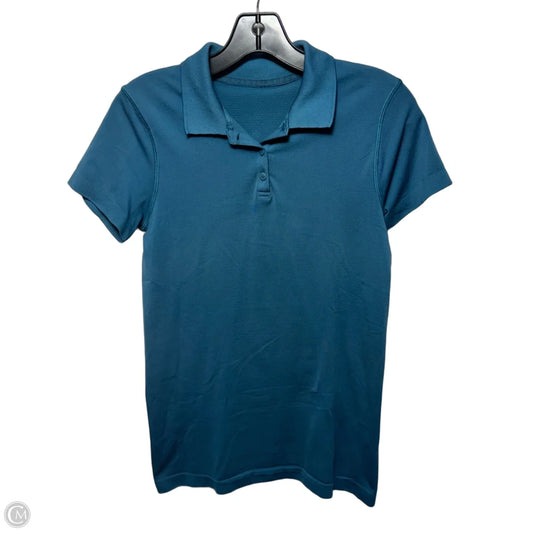 Athletic Top Short Sleeve By Lululemon In Teal, Size: 6