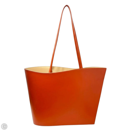 Structured Smooth Leather Tote By Tiffany And Fred Paris, Size: Medium