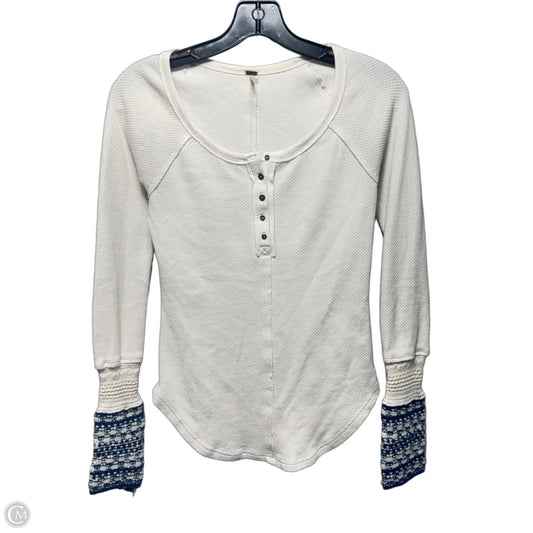 Top Long Sleeve By Free People In Cream, Size: S