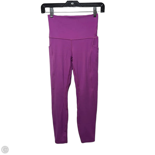 Athletic Leggings By Lululemon In Purple, Size: 4