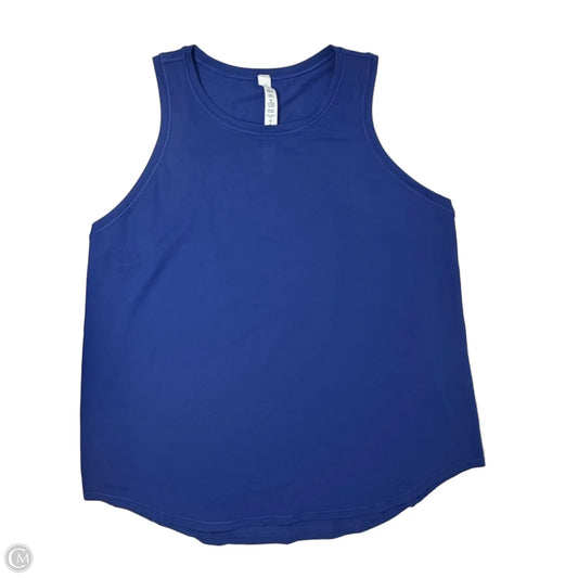 High Neck Run and Train Tank Athletic Tank Top By Lululemon In Blue, Size: 12