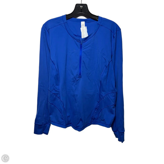 Flash Forward Half Zip Athletic Top Long Sleeve Crewneck By Lululemon In Blue, Size: 12