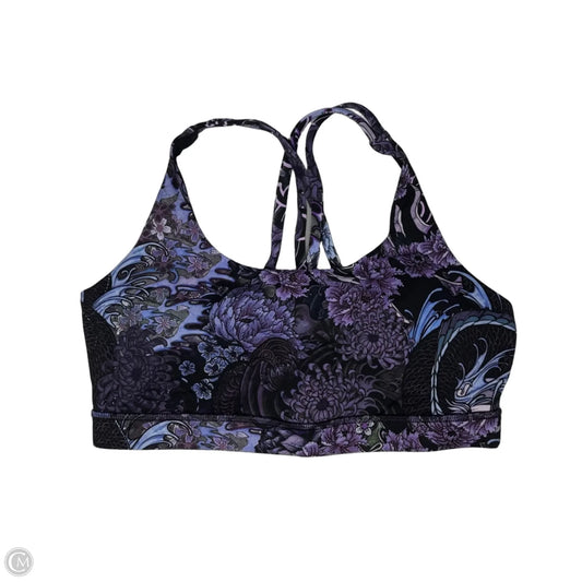 Energy Bra Athletic Bra By Lululemon In Floral Print, Size: 12
