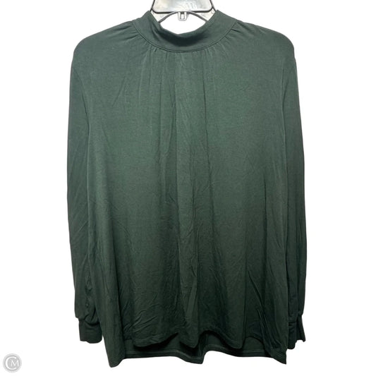 Top Long Sleeve By Up!  In Green, Size: M