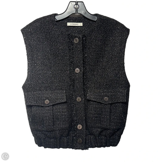 Tweed Vest By J Chung In Black, Size: Osfm