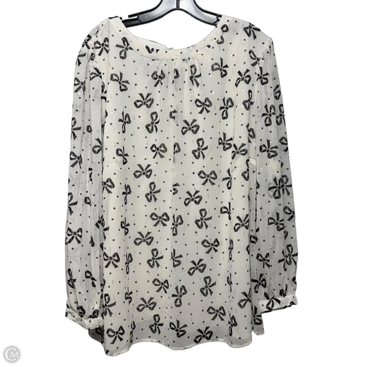 Top Long Sleeve By Talbots In Black & White, Size: 3x