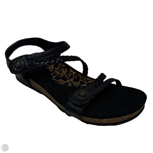 Jillian Sandals Flats By Aetrex In Black, Size: 11