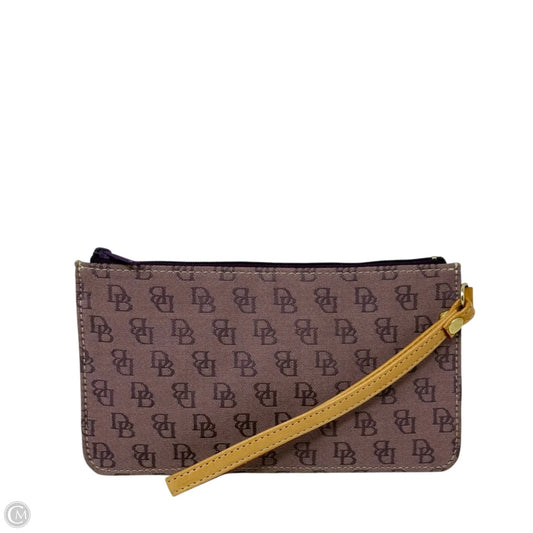 Signature Monogram Wristlet Pouch Designer By Dooney And Bourke, Size: Medium