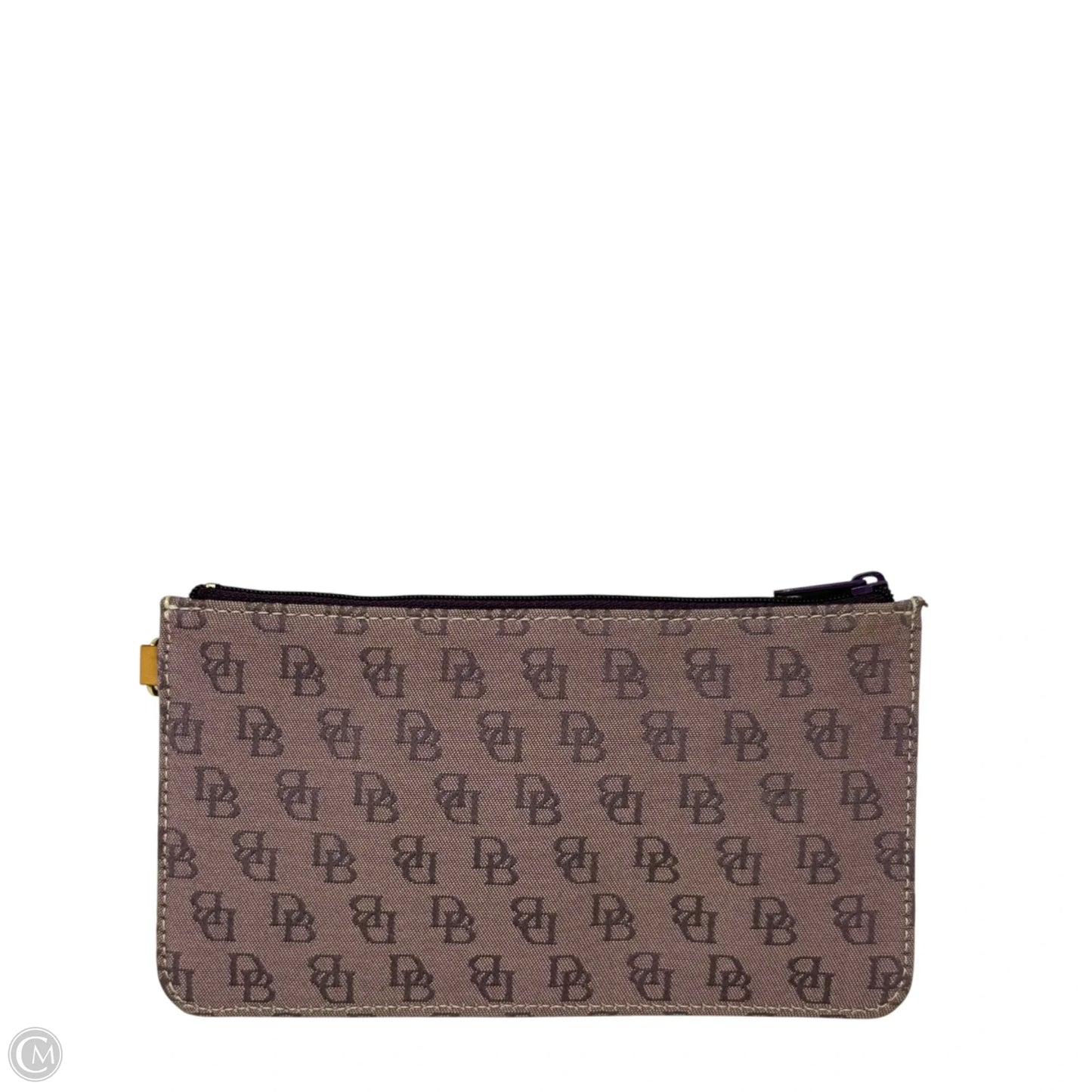 Signature Monogram Wristlet Pouch Designer By Dooney And Bourke, Size: Medium