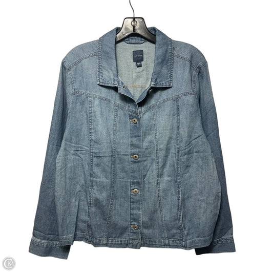 Top Long Sleeve By J. Jill In Blue Denim, Size: Xl