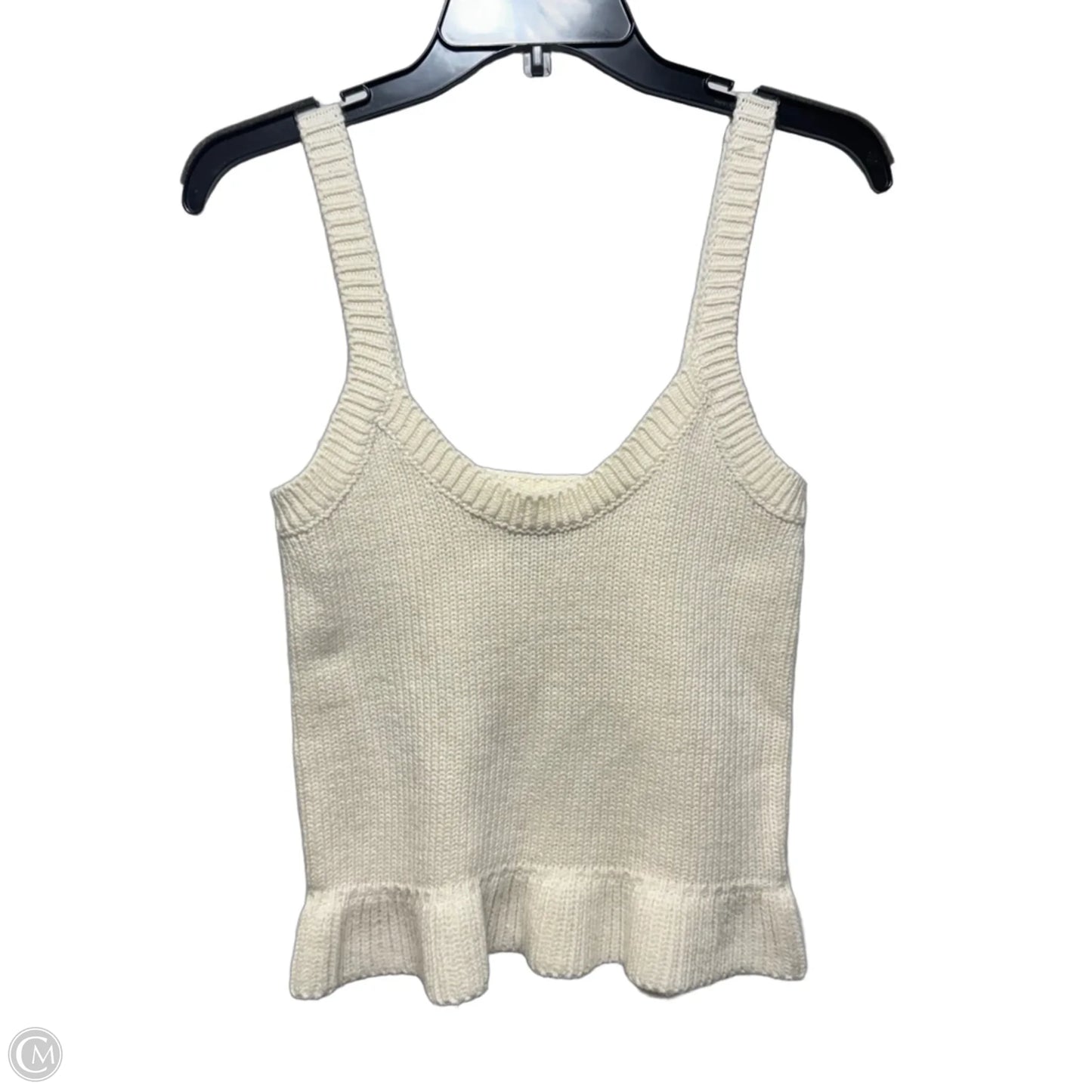 Knit Top Sleeveless By The Drop In Cream, Size: S
