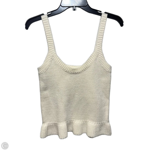 Knit Top Sleeveless By The Drop In Cream, Size: S