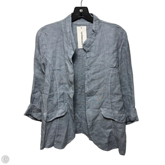 Linen Blazer By la vida loca Italy In Blue, Size: Osfm