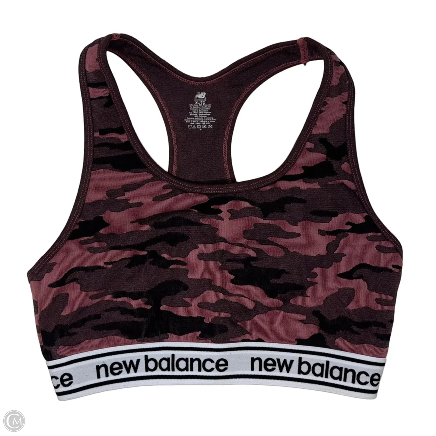 Athletic Bra By New Balance In Camouflage Print, Size: Xl