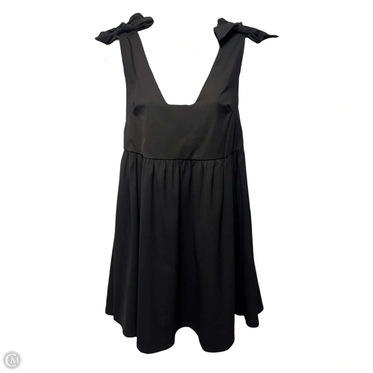Tie Knot Sleeve Black Mini Dress By Pomander Place In Black, Size: XS