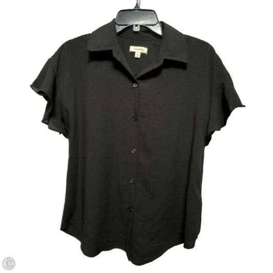 Top Short Sleeve By Max Studio In Black, Size: S
