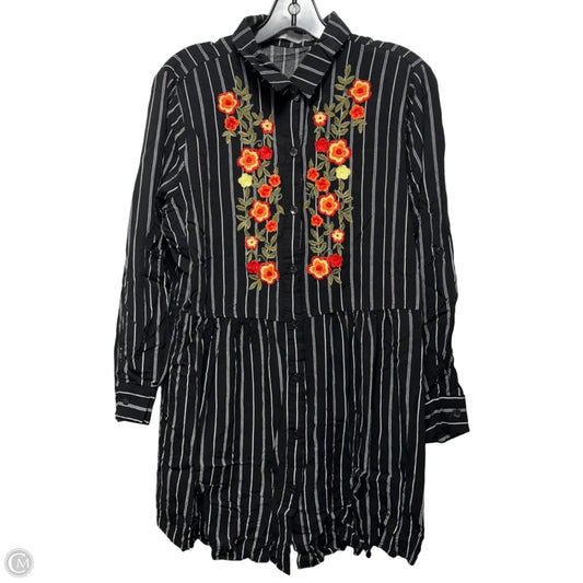 Tunic Long Sleeve By Solitaire In Striped Pattern, Size: 1x