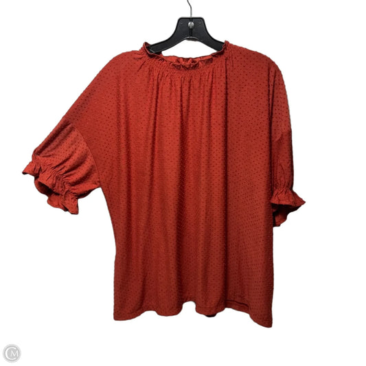 Top Short Sleeve By Madewell In Orange, Size: 1x