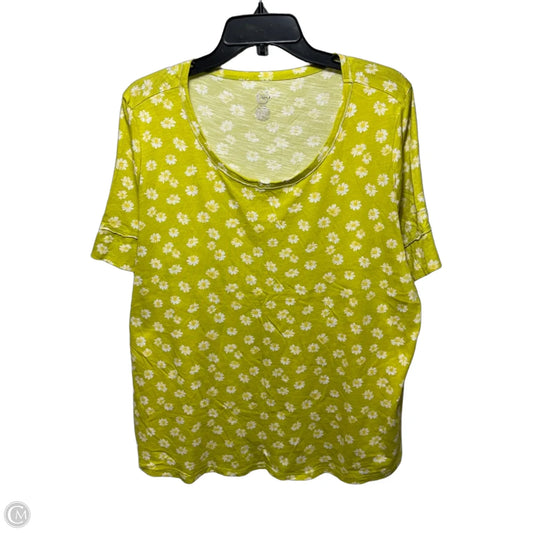 Top Short Sleeve By Cato In Floral Print, Size: 22/24