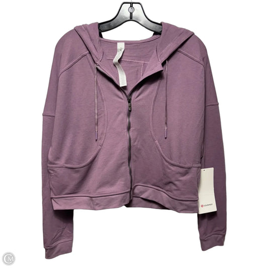 Next Move Jacket Athletic Sweatshirt Hoodie By Lululemon In Purple, Size: 10