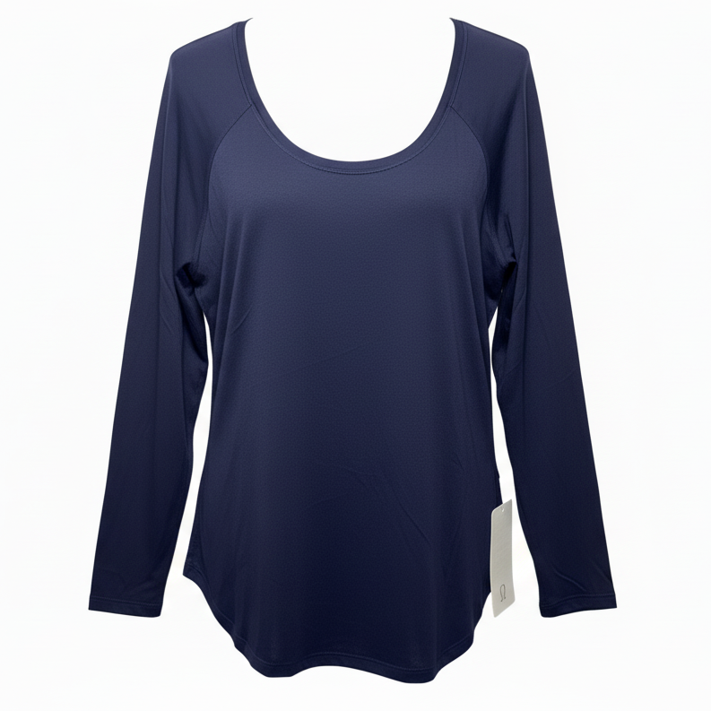 Locarno Athletic Top Long Sleeve Crewneck By Lululemon In Navy, Size: 10