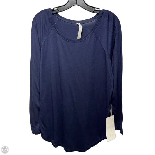 Locarno Athletic Top Long Sleeve Crewneck By Lululemon In Navy, Size: 10