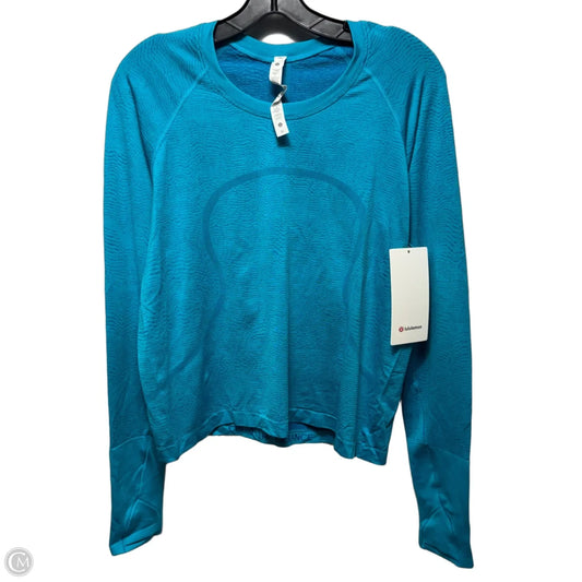Swiftly Tech Race Athletic Top Long Sleeve Crewneck By Lululemon In Blue, Size: 12