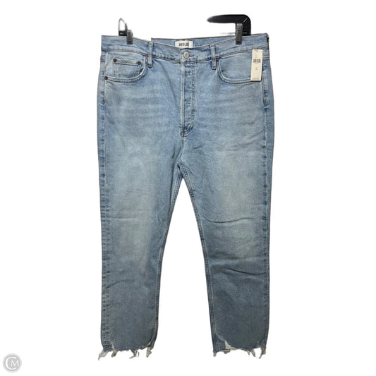 Riley High Rise Straight Crop Jeans By Agolde In Blue Denim, Size: 14/32