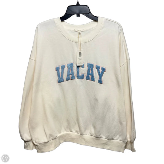 Vacay Sweatshirt Crewneck By Z Supply In Cream, Size: Xl