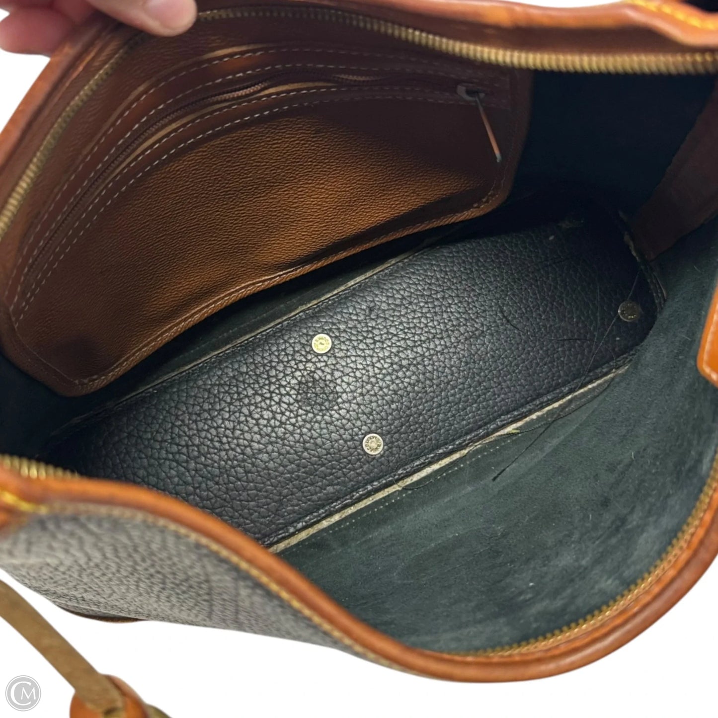 AS IS Vintage All-Weather Leather Hobo Bag Designer By Dooney And Bourke, Size: Medium