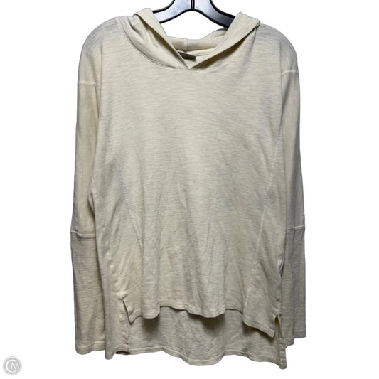 Athletic Top Long Sleeve Hoodie By Columbia In Cream, Size: M